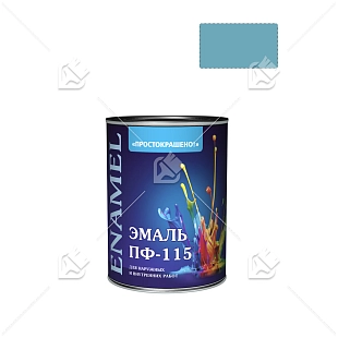 Эмаль ПФ-115 универсальная алкидная Простокрашено голубая 1,8 кг