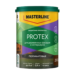 Защитная пропитка Masterline Protex Тиковое дерево 0,9л