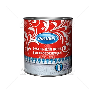 Эмаль для пола алкидная быстросохнущая Расцвет серая 2,7 кг