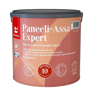 Лак интерьерный Tikkurila PANEELI-ASSA EXPERT EP матовый 2,7л