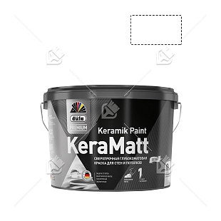 Краска для стен и потолков сверхпрочная Düfa Premium KeraMatt Keramik Paint глубокоматовая база 1 9 л
